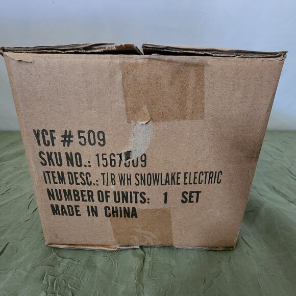 Yankee Candle White 'SNOWFLAKE' Ceramic Electric Candle Tart Wax Warmer - NIB - Picture 7 of 7